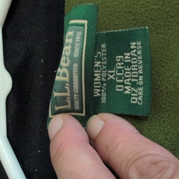 L.L. Bean Polartec Fleece Full Zip Jacket Chartreuse/Gray Size XL EUC - Picture 7 of 11